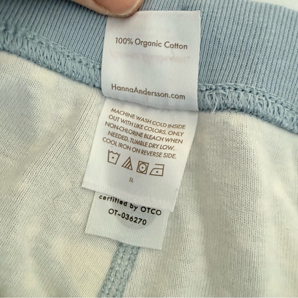 Hanna Andersson Pajama Pants Organic Cotton Blue White Polar Bear Print Size L - Picture 7 of 9